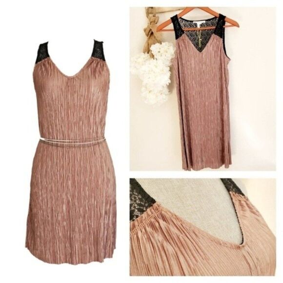 BCBGeneration Womens Gold Cappuccino Cocktail Dress Size Small - Picture 3 of 4